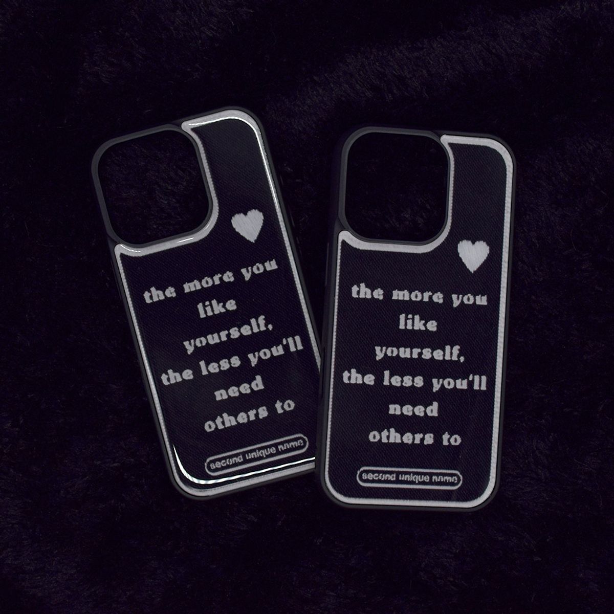 세컨드유니크네임(SECOND UNIQUE NAME) SUN CASE GRAPHIC WORD BLACK (EPOXY&GLOSSY)
