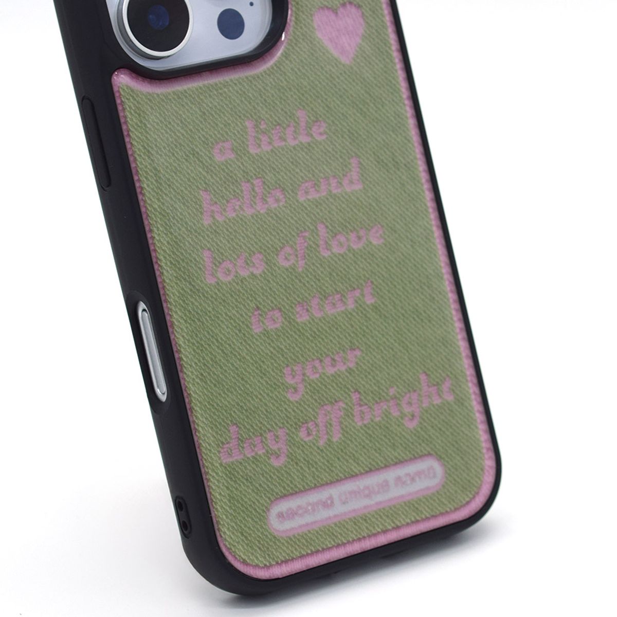세컨드유니크네임(SECOND UNIQUE NAME) SUN CASE GRAPHIC WORD OLIVE (EPOXY&GLOSSY)