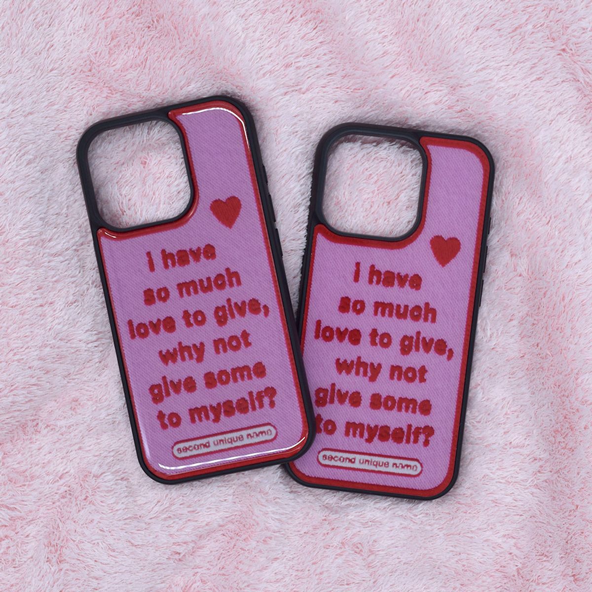 세컨드유니크네임(SECOND UNIQUE NAME) SUN CASE GRAPHIC WORD PINK (EPOXY&GLOSSY)