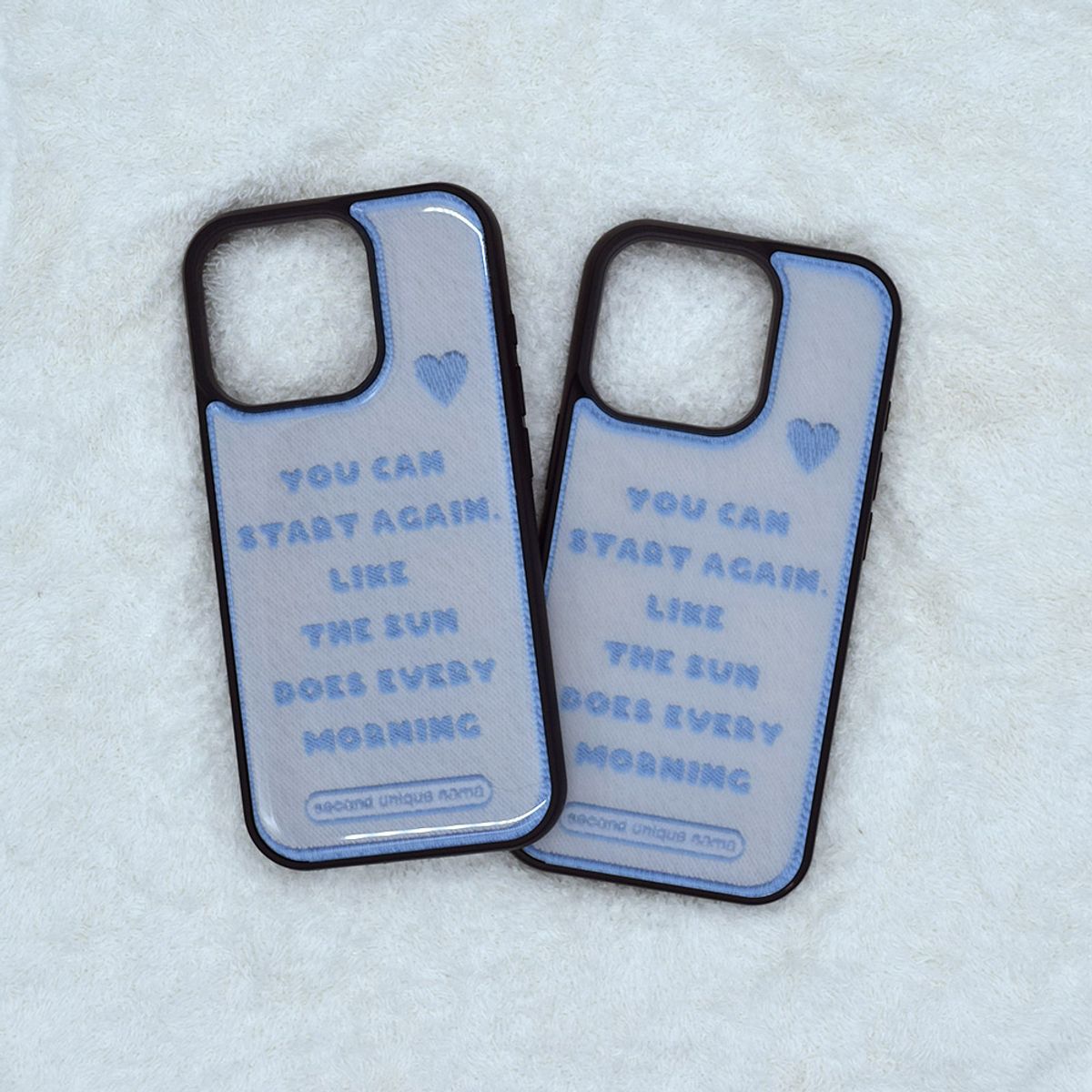세컨드유니크네임(SECOND UNIQUE NAME) SUN CASE GRAPHIC WORD WHITE (EPOXY&GLOSSY)