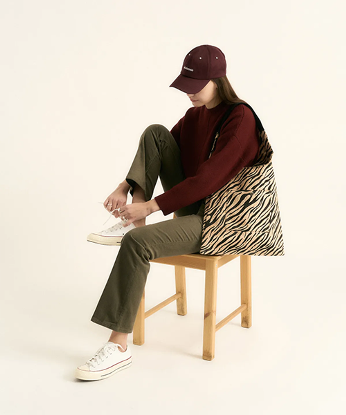 스타일한(STYLEHAN) 지브라쇼퍼백  GoldBeige