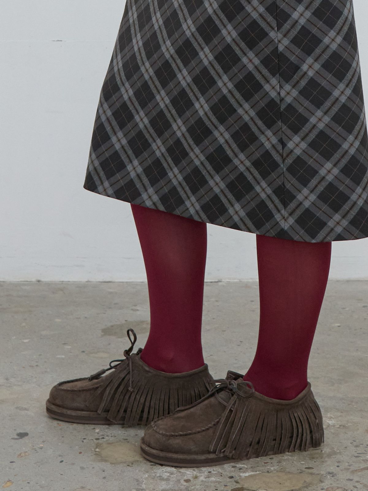 기준(KIJUN) Fringe Moc Shoes Dark Brown