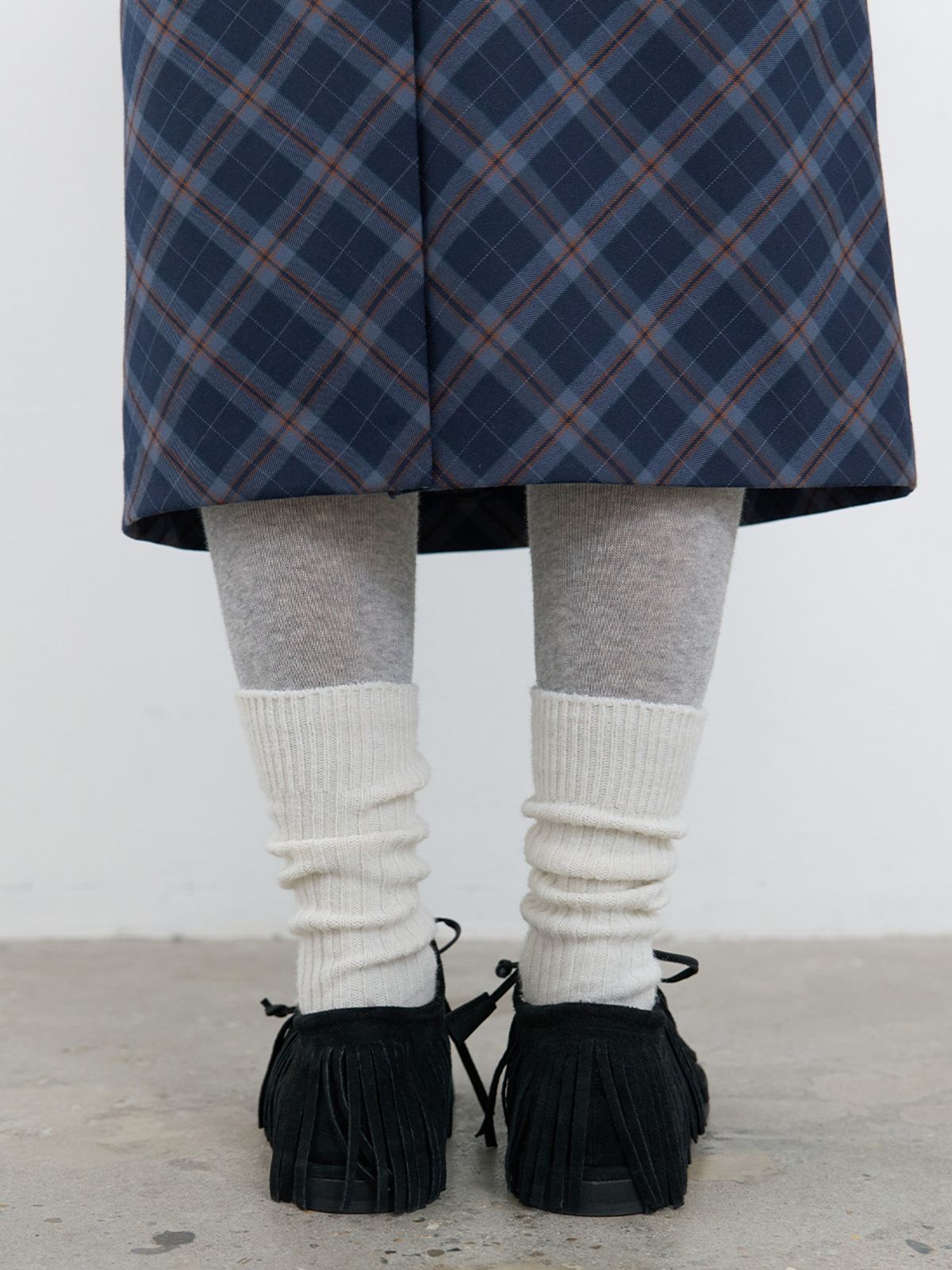 기준(KIJUN) Fringe Moc Shoes Black