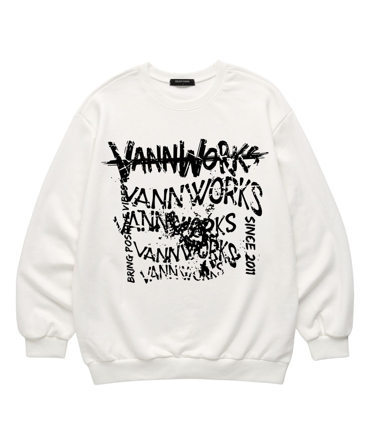 밴웍스(VANNWORKS) MESS LOGO 맨투맨 (VLS0054) 화이트