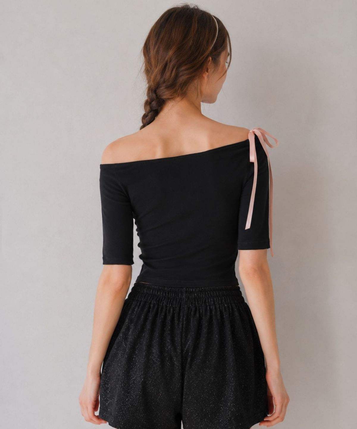 블랙크러쉬(BLACRUSH) Twinkle Pearl Banding short pants