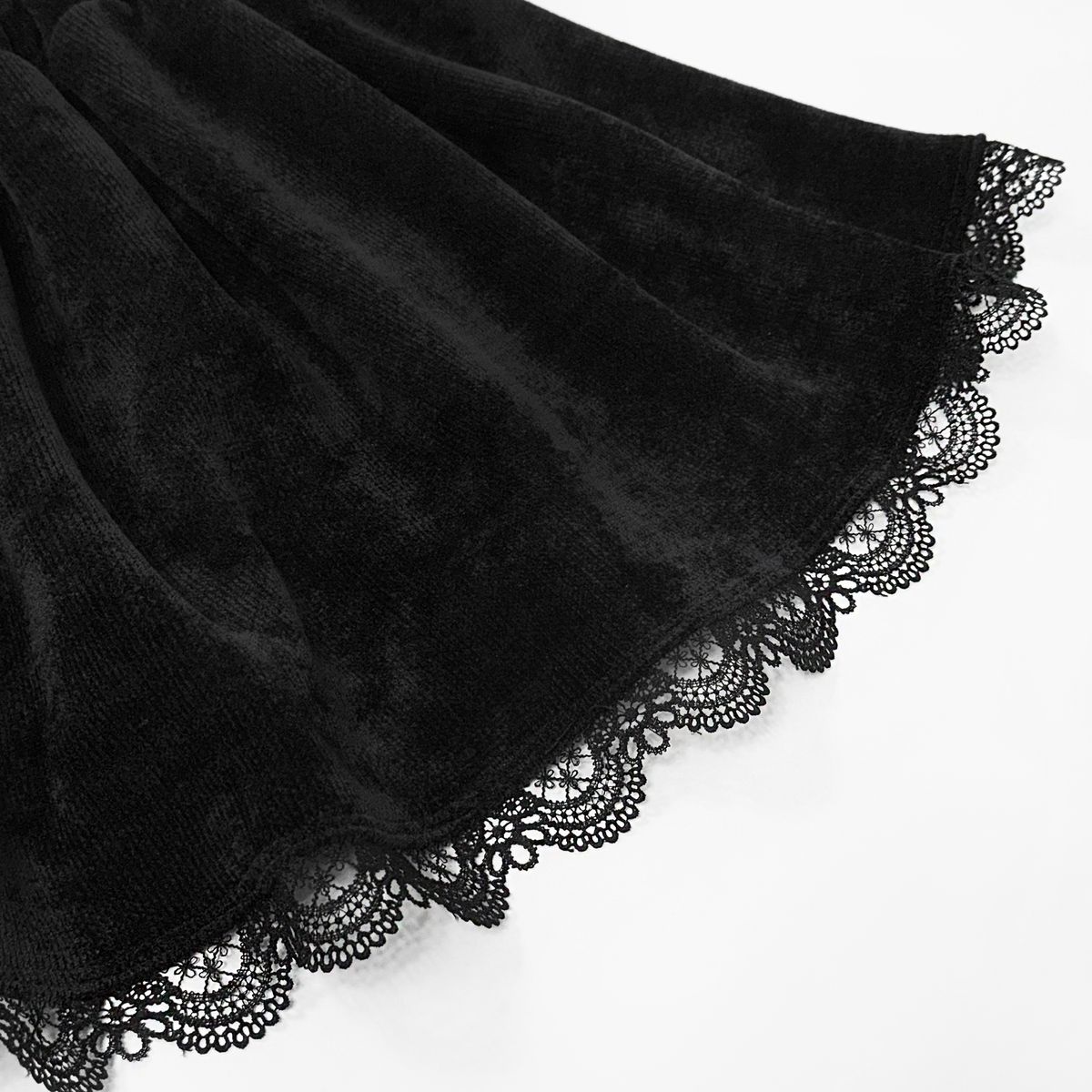 블랙크러쉬(BLACRUSH) Lace Velour Flared Mimi Skirt