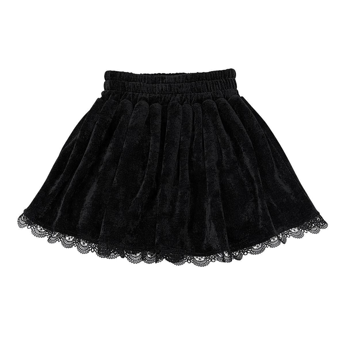 블랙크러쉬(BLACRUSH) Lace Velour Flared Mimi Skirt