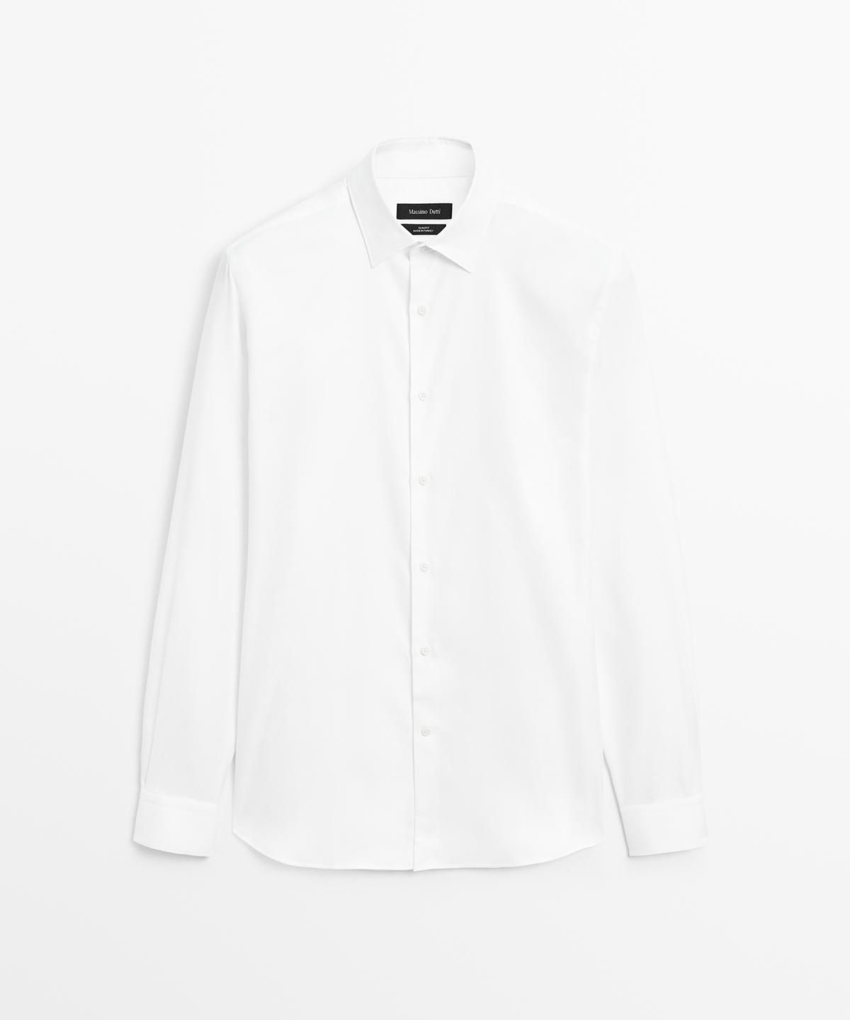 마시모두띠(MASSIMO DUTTI) 100% 코튼 슬림 핏 옥스퍼드 셔츠