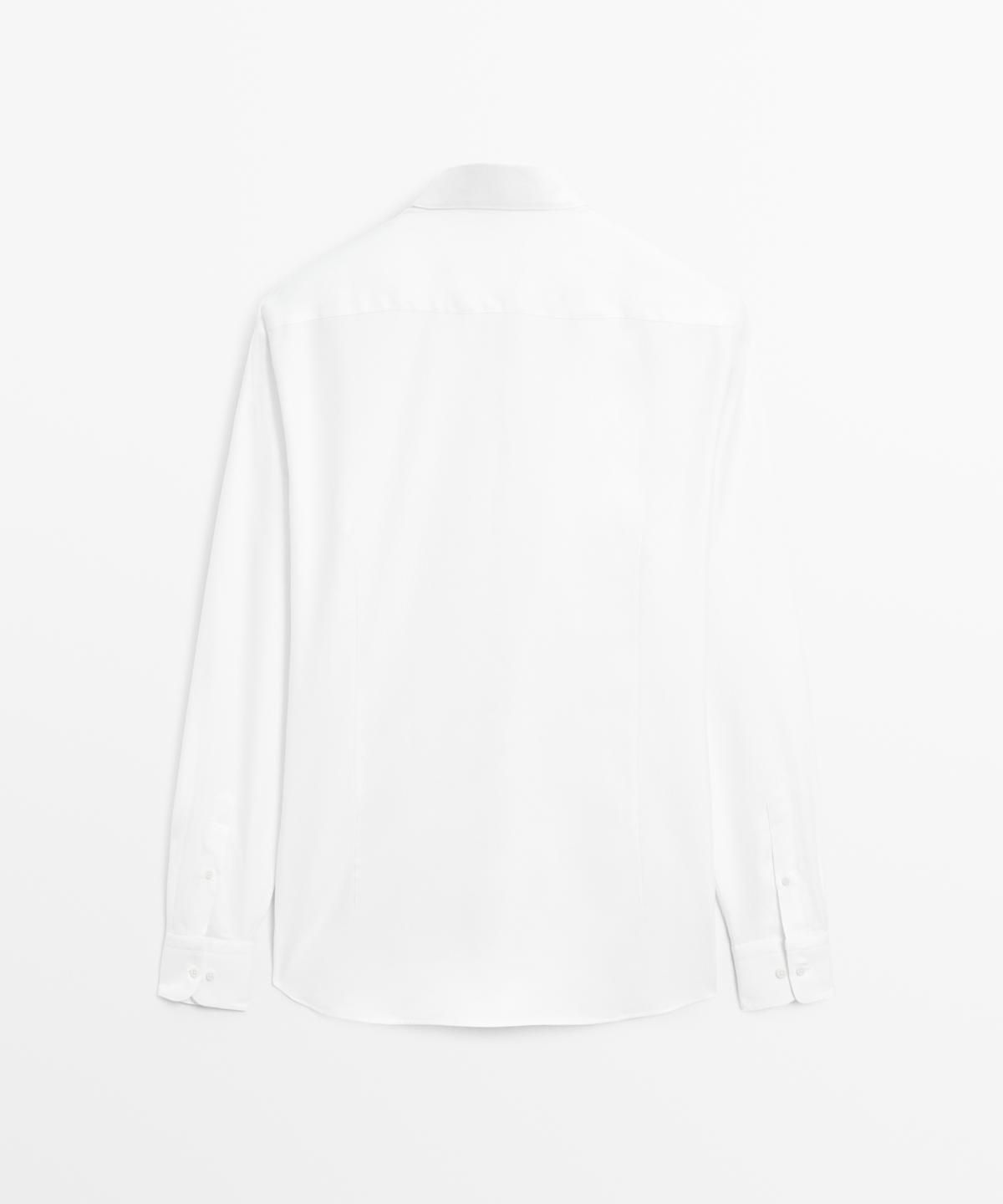 마시모두띠(MASSIMO DUTTI) 100% 코튼 슬림 핏 옥스퍼드 셔츠
