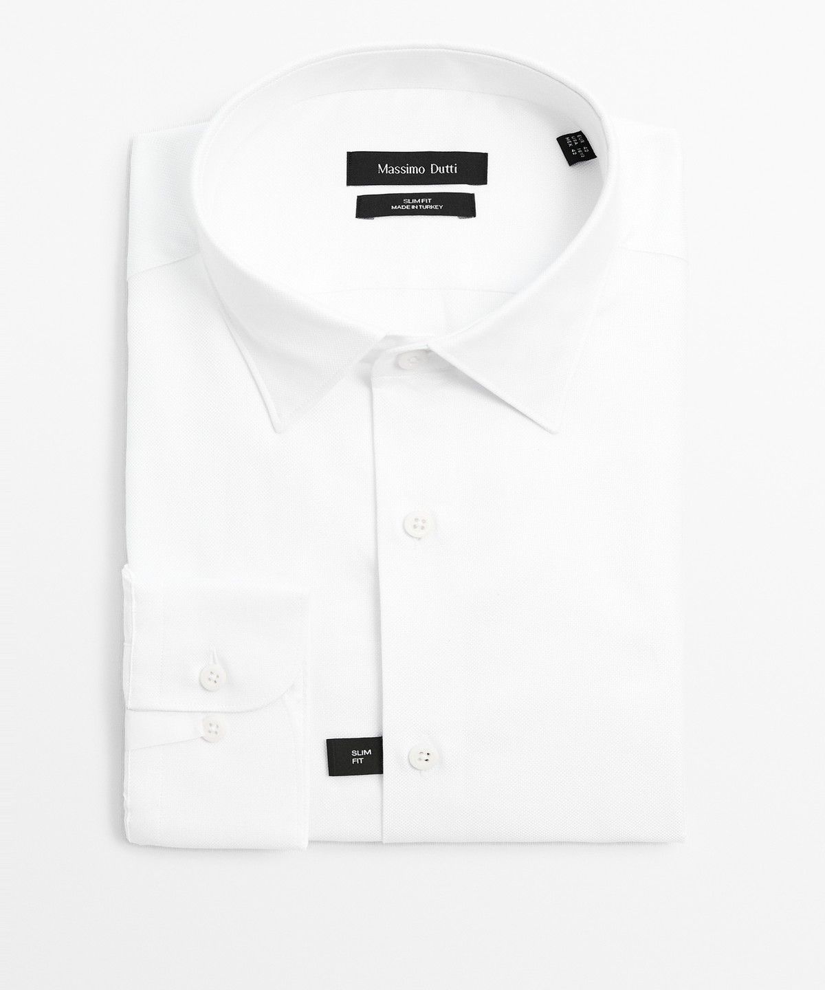 마시모두띠(MASSIMO DUTTI) 100% 코튼 슬림 핏 옥스퍼드 셔츠