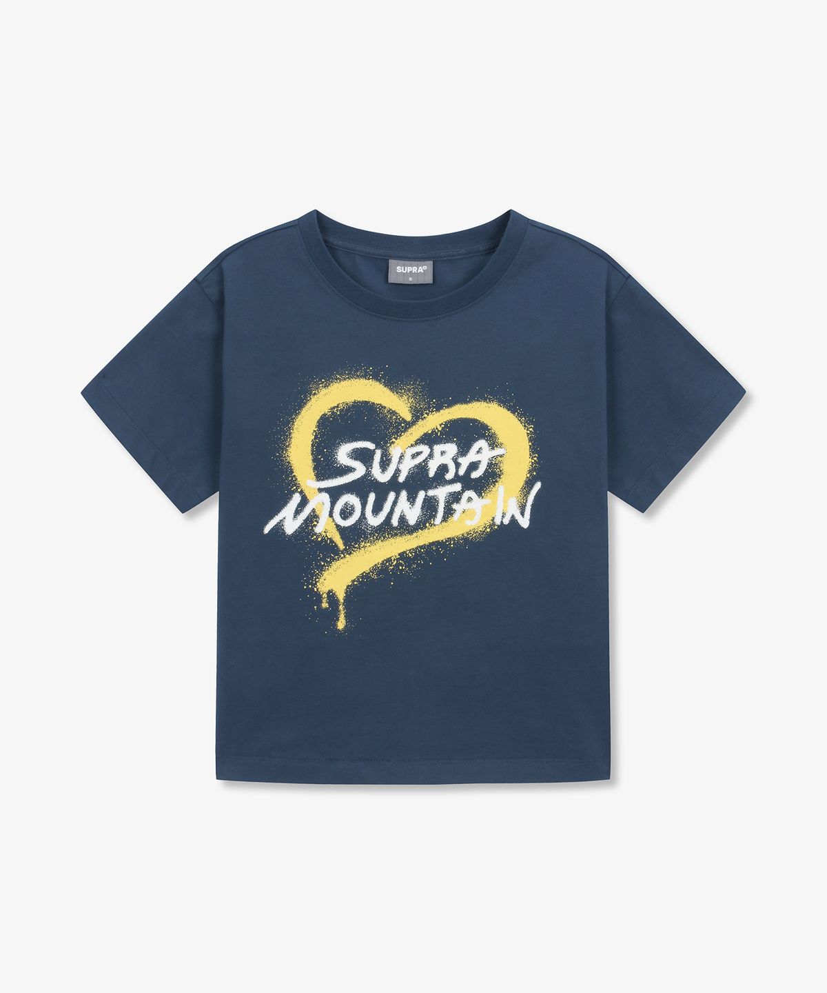 수프라(SUPRA) 여성 하트 스프레이 티셔츠(NAVY)