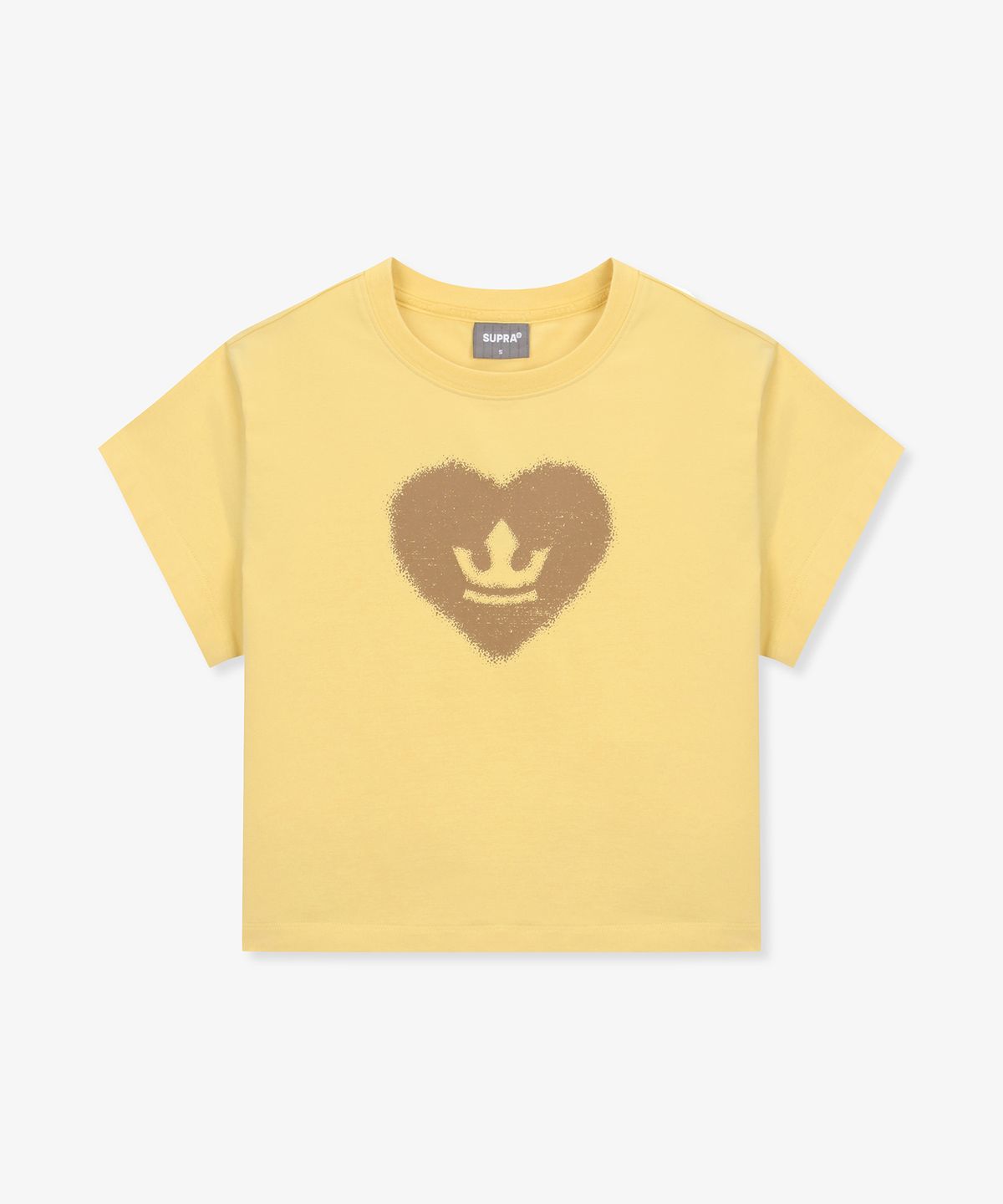 수프라(SUPRA) 여성 크라운하트 티셔츠(YELLOW)
