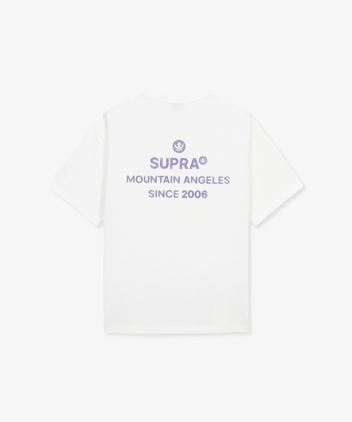 수프라(SUPRA) 백 레터링 반팔 티셔츠(WHITE)