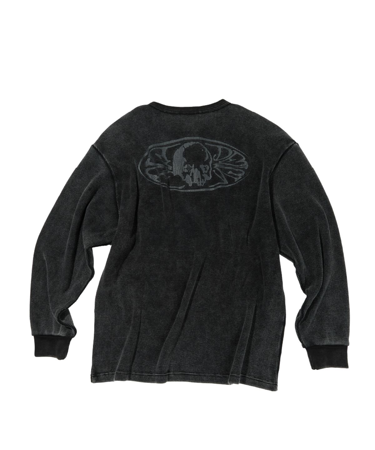 이티씨이(ETCE) PROTOTYPE HENLEY NECK WAFFLE KNIT (CHARCOAL)