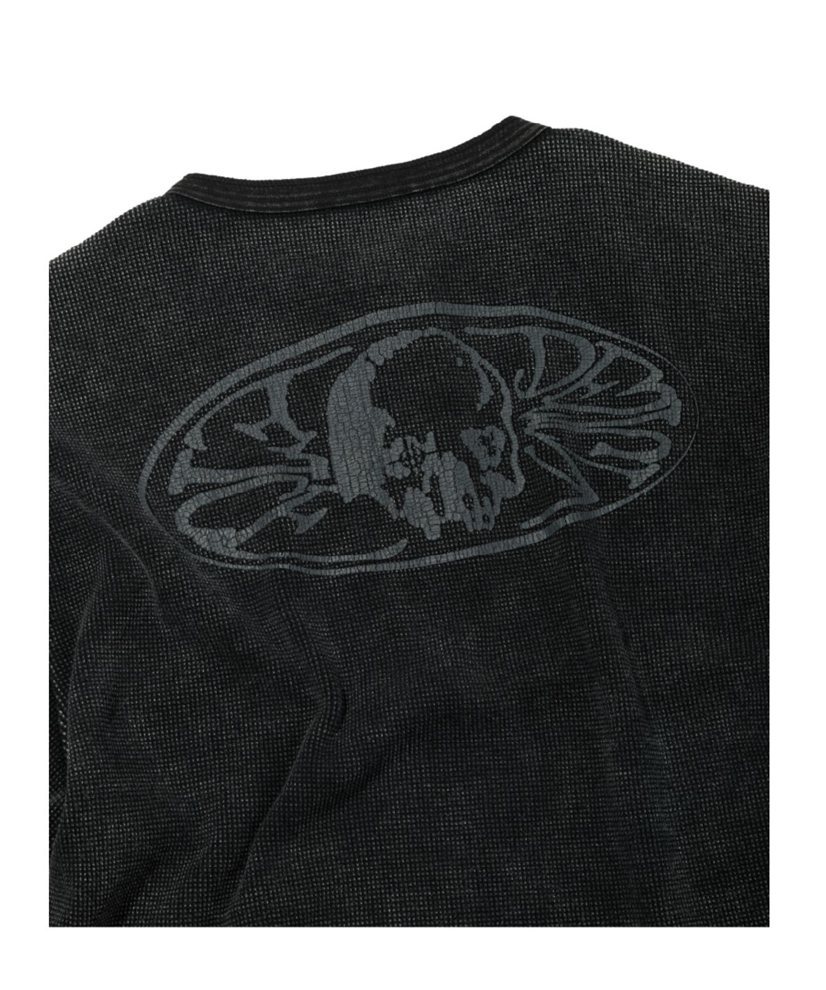 이티씨이(ETCE) PROTOTYPE HENLEY NECK WAFFLE KNIT (CHARCOAL)