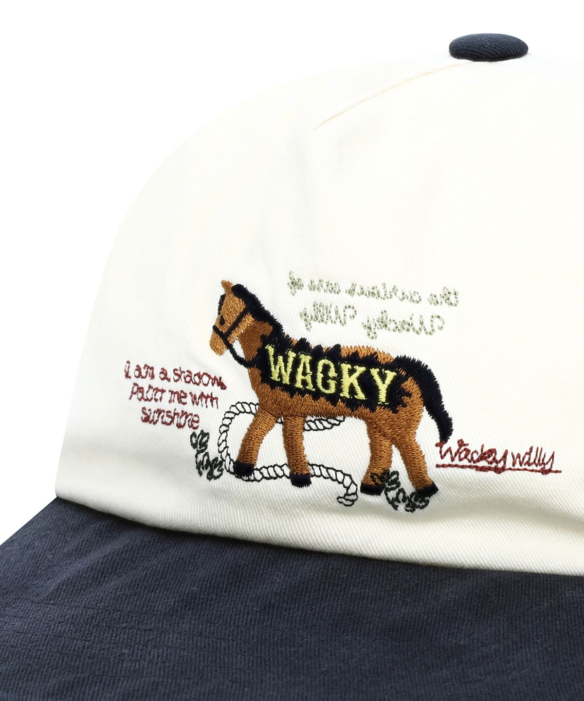 와키윌리(WACKY WILLY) 홀스 패널캡 아이보리