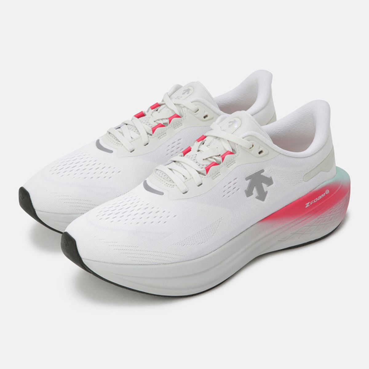 데상트(DESCENTE) 에너자이트 슈퍼 V4 화이트 X 멀티컬러(SQ113RRN22)