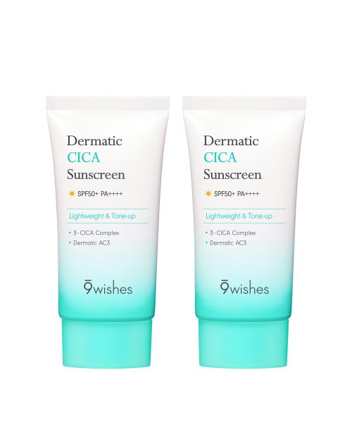 9wishes [Trouble/2PACK] Dermatic Cica Sunscreen 50ml+50ml