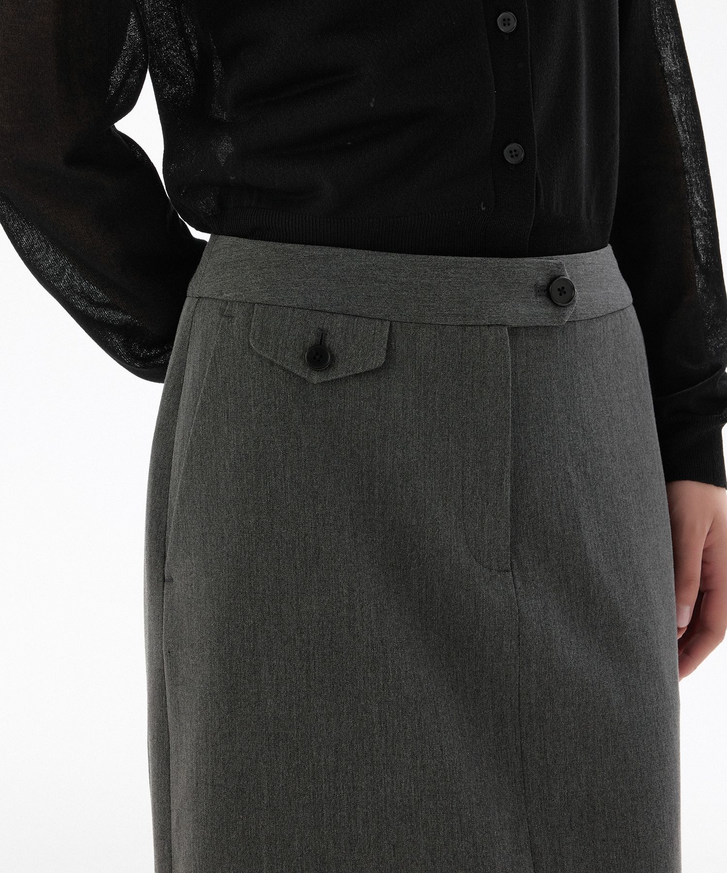 スカート musinsastandardwoman Women's CP Maxi Skirt Dark Grey MWDKS10 MUSINSA | MUSINSA STANDARD WOMAN Women's CP Maxi Skirt [Dark