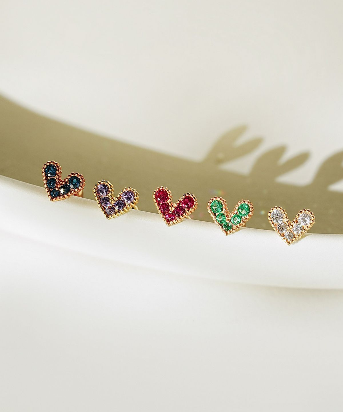 미니멀피어싱(MINIMALPIERCING) 14K 블링 러블리 하트 피어싱 귀걸이