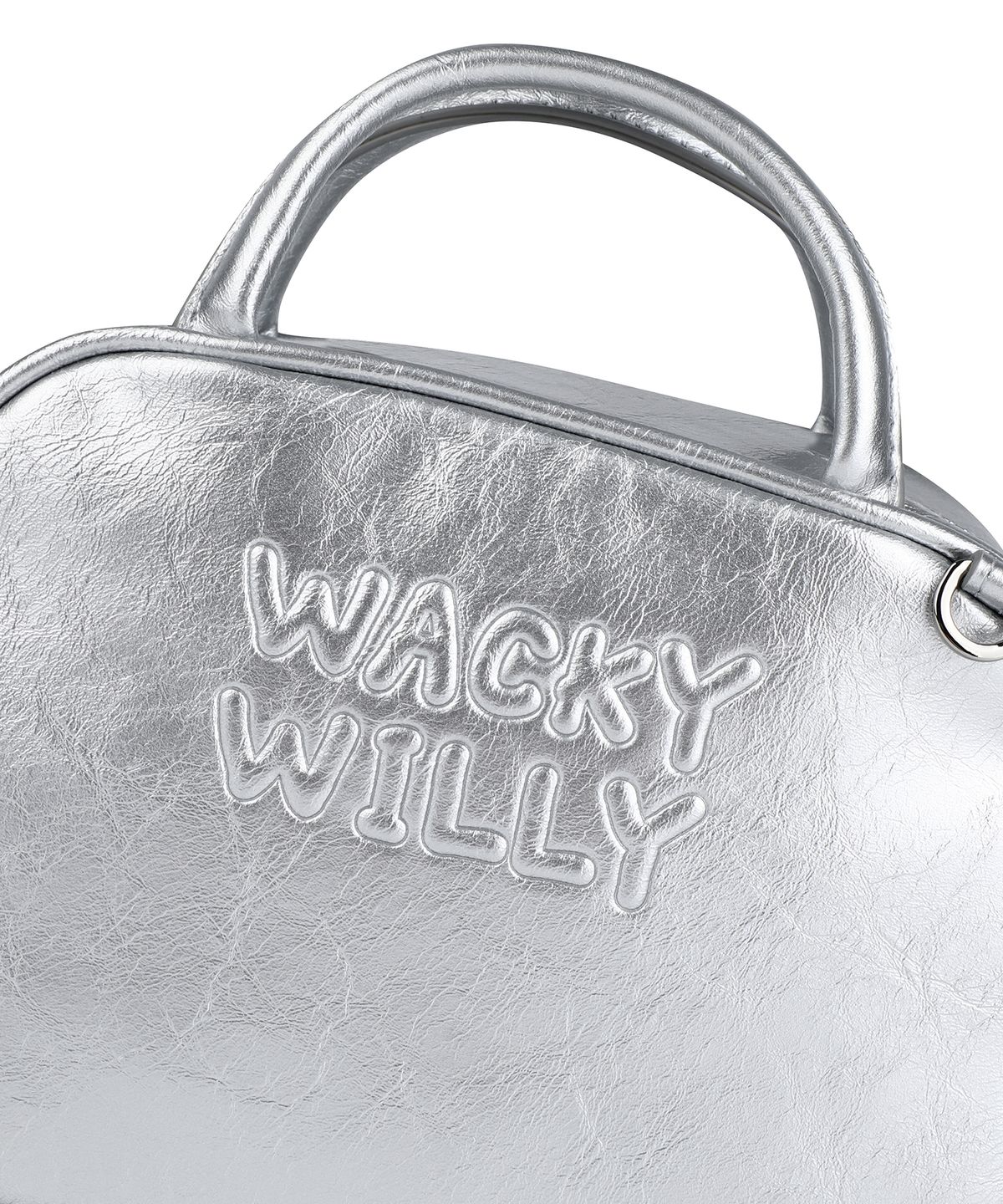 와키윌리(WACKY WILLY) 릴리 볼륨 핸들 토트백 실버