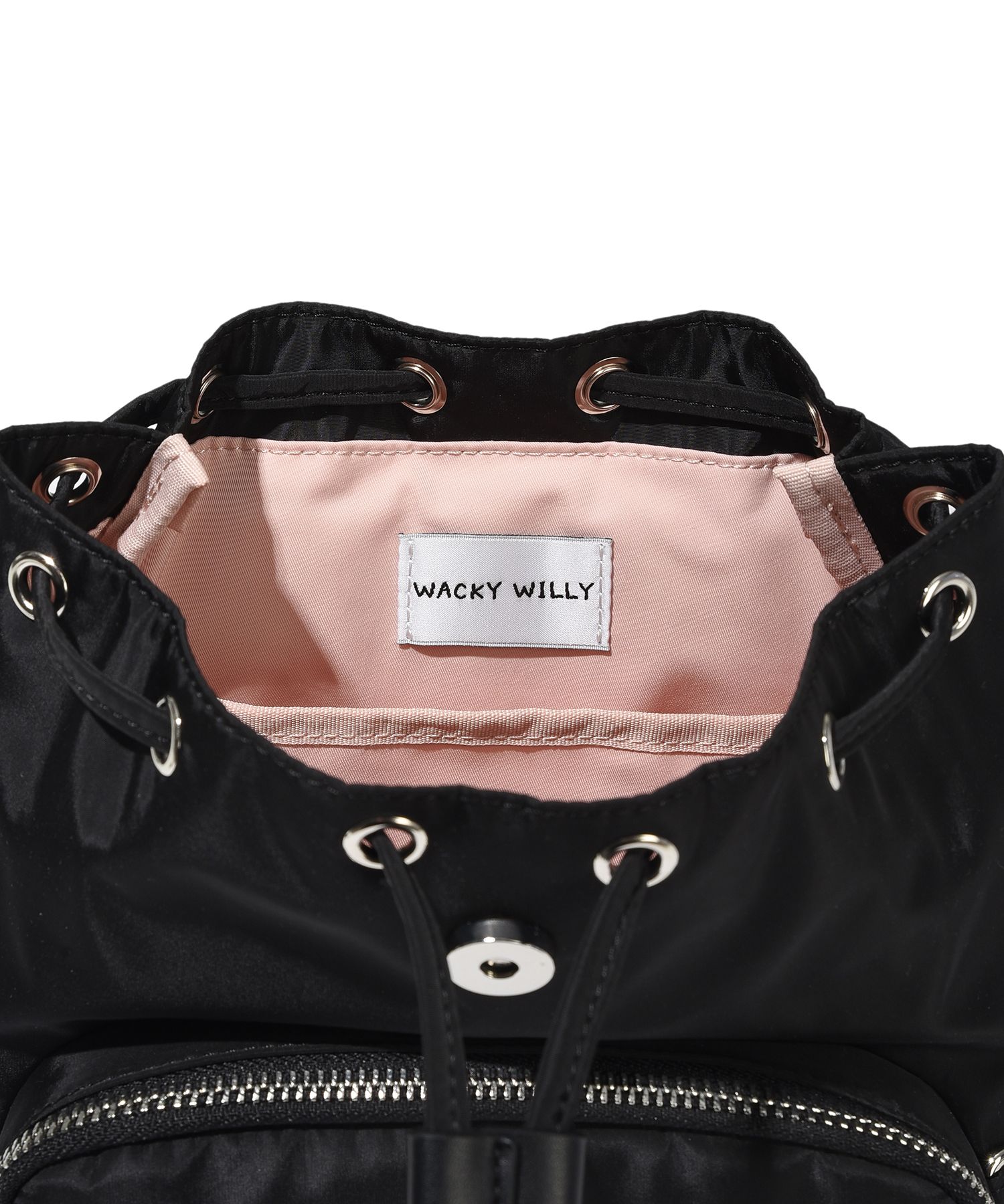 MUSINSA | WACKY WILLY Lily Cargo Backpack Small Black