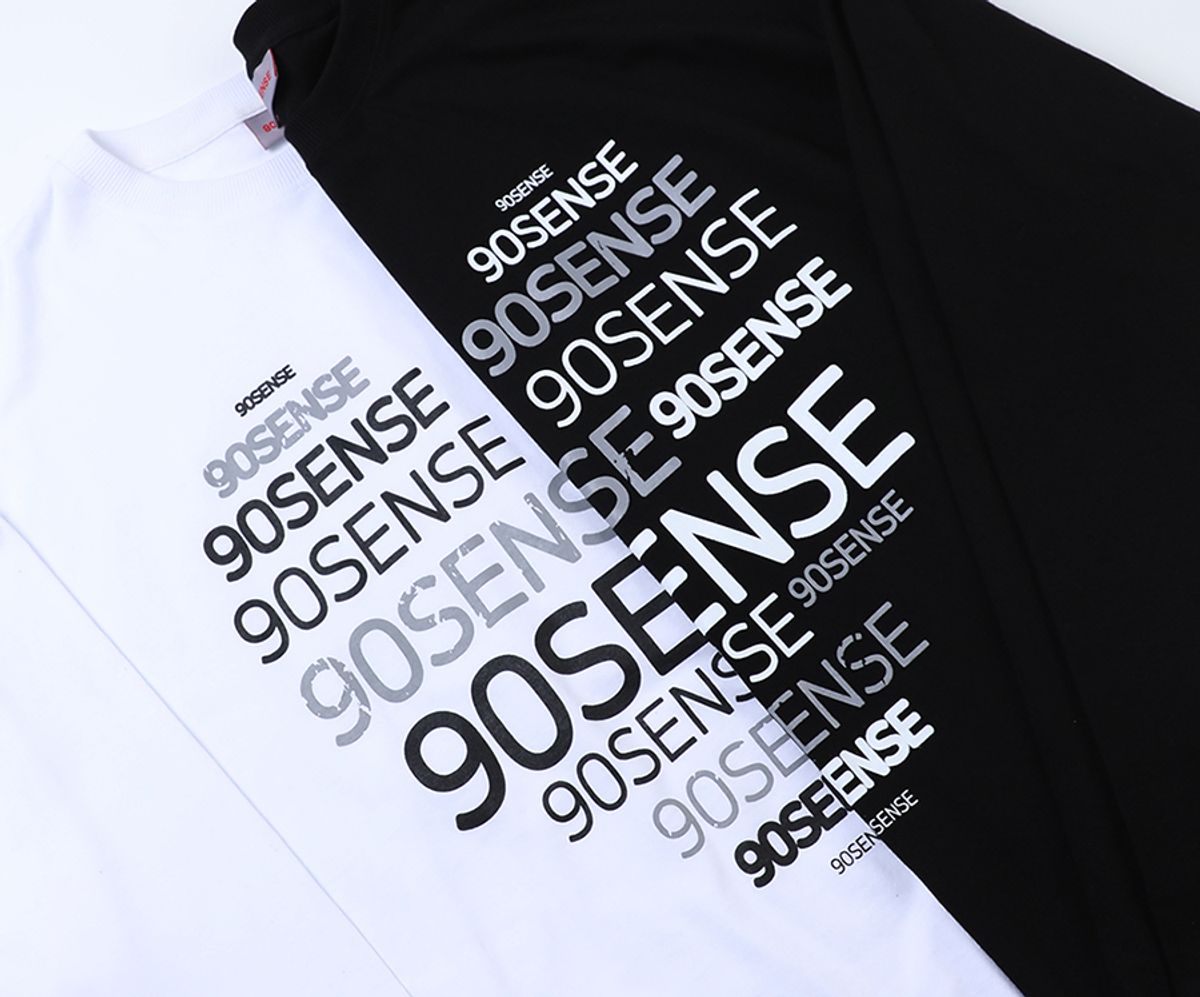 90센스(90SENSE) LOGO 하트 롱슬리브 티셔츠 [2COLOR]