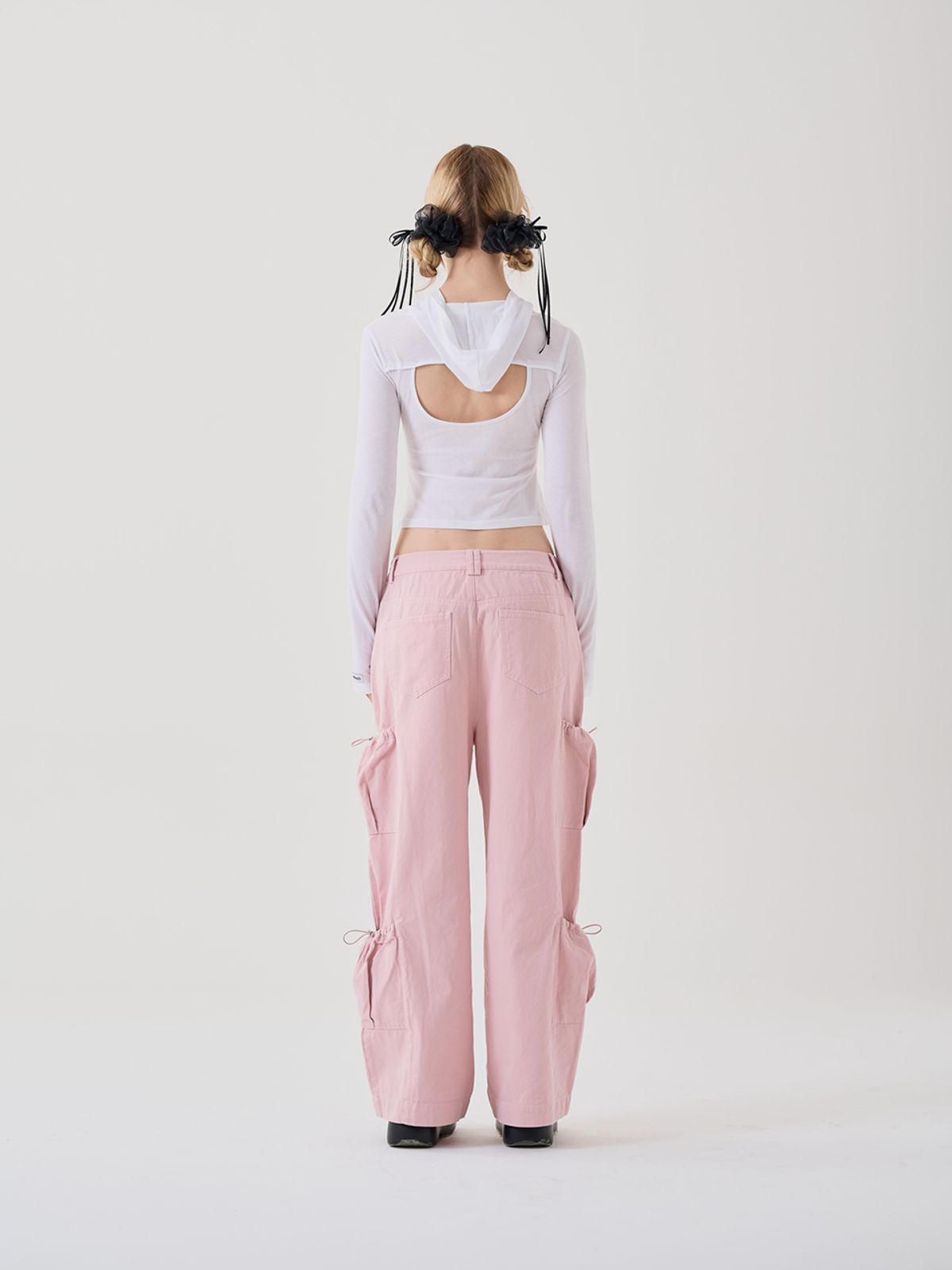 미에르꼴레스(MIERCOLES) BACK POINT SHIRRING HOODIE [white]