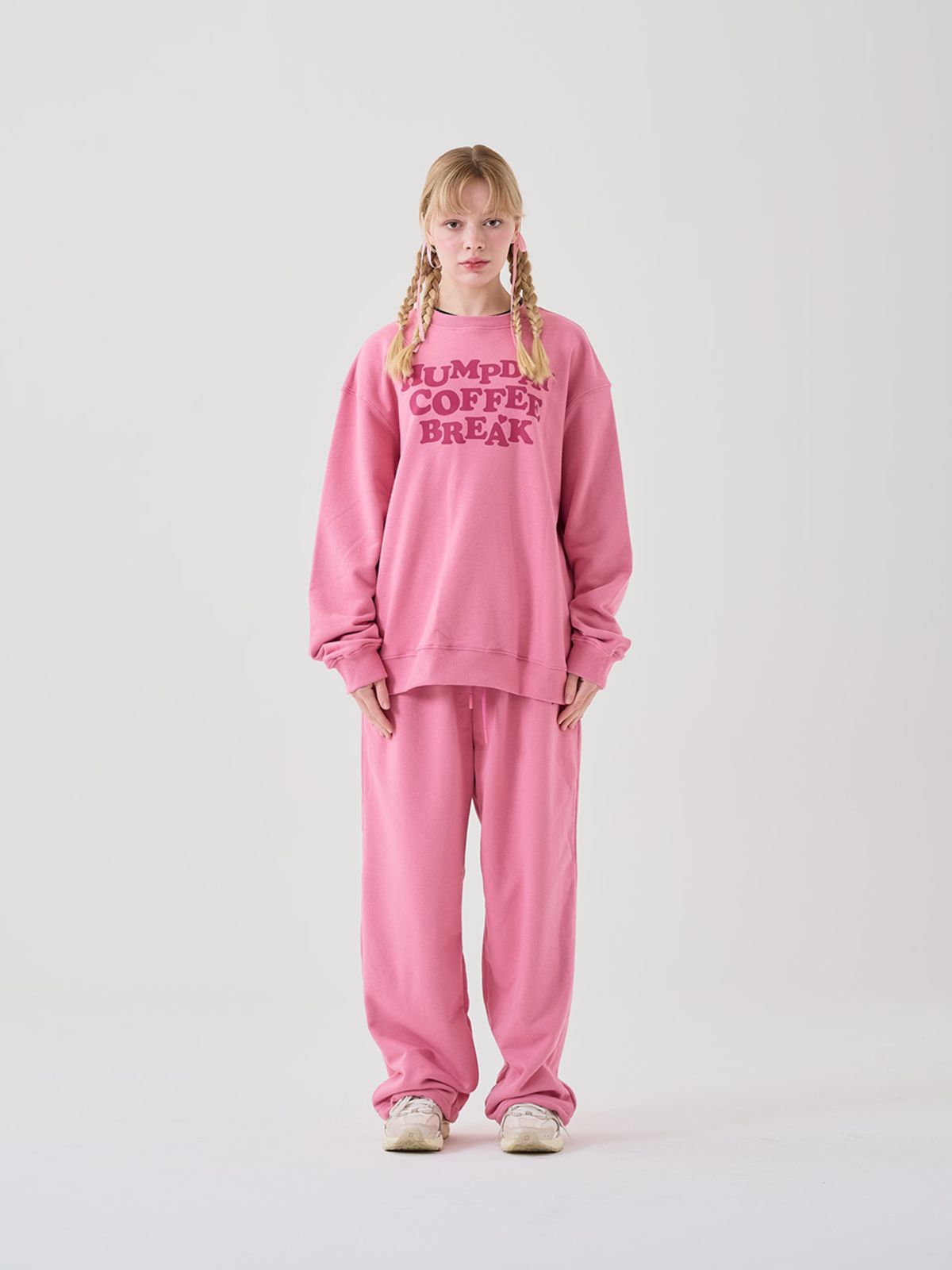미에르꼴레스(MIERCOLES) HUMP DAY COFFEE BREAK SWEAT SHIRT [pink]