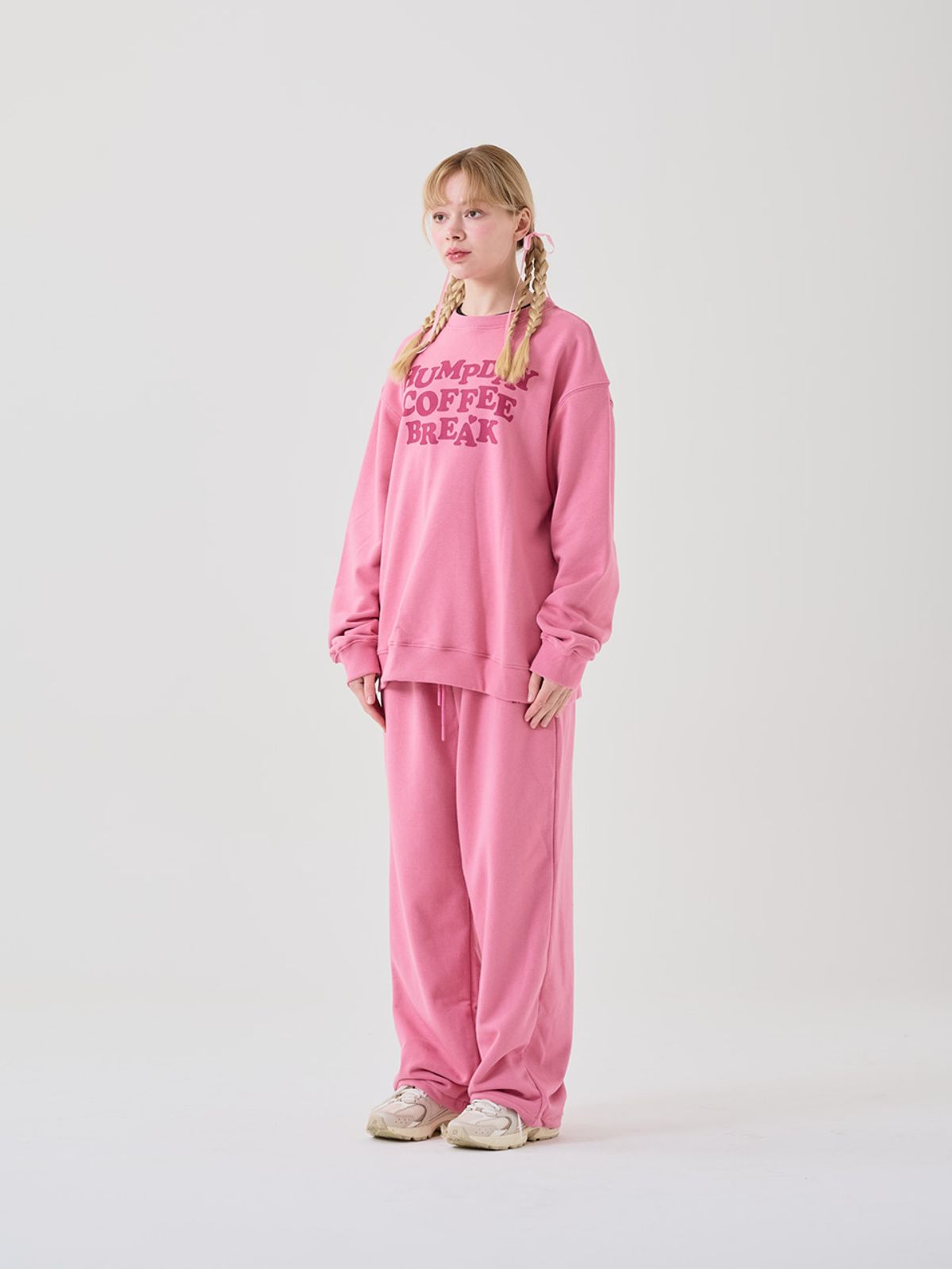 미에르꼴레스(MIERCOLES) HUMP DAY COFFEE BREAK SWEAT SHIRT [pink]