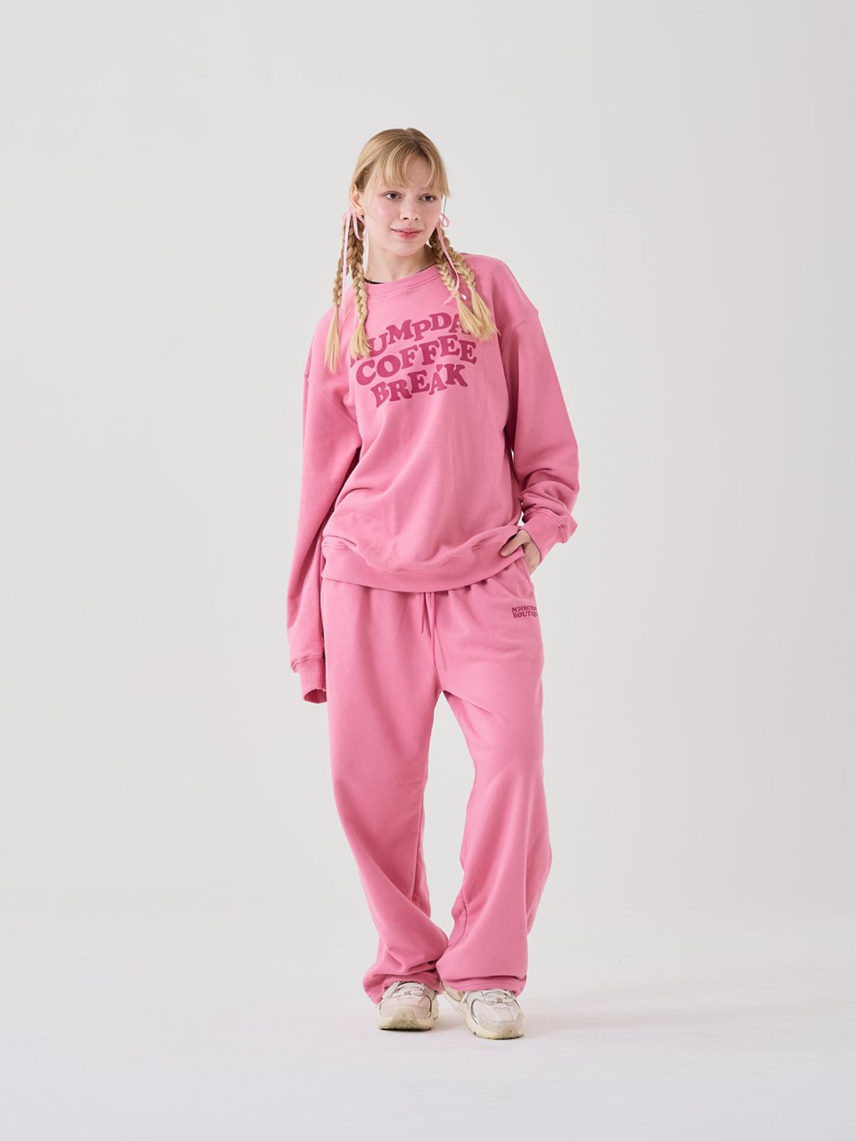 미에르꼴레스(MIERCOLES) HUMP DAY COFFEE BREAK SWEAT SHIRT [pink]