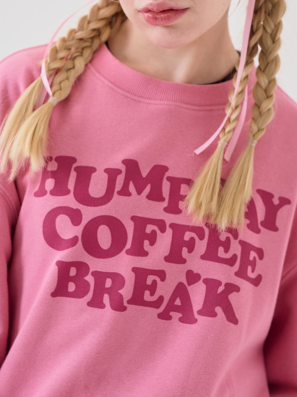 미에르꼴레스(MIERCOLES) HUMP DAY COFFEE BREAK SWEAT SHIRT [pink]