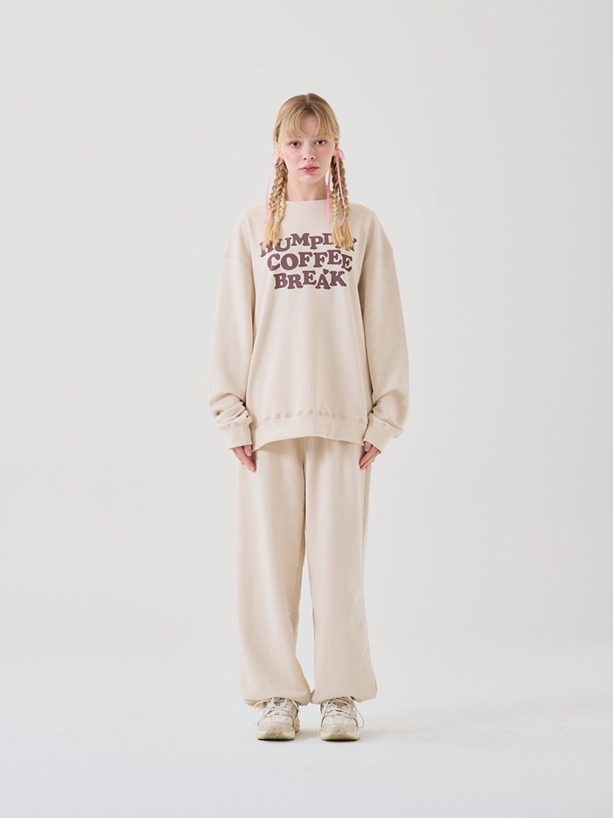 미에르꼴레스(MIERCOLES) HUMP DAY COFFEE BREAK SWEAT SHIRT [ivory]