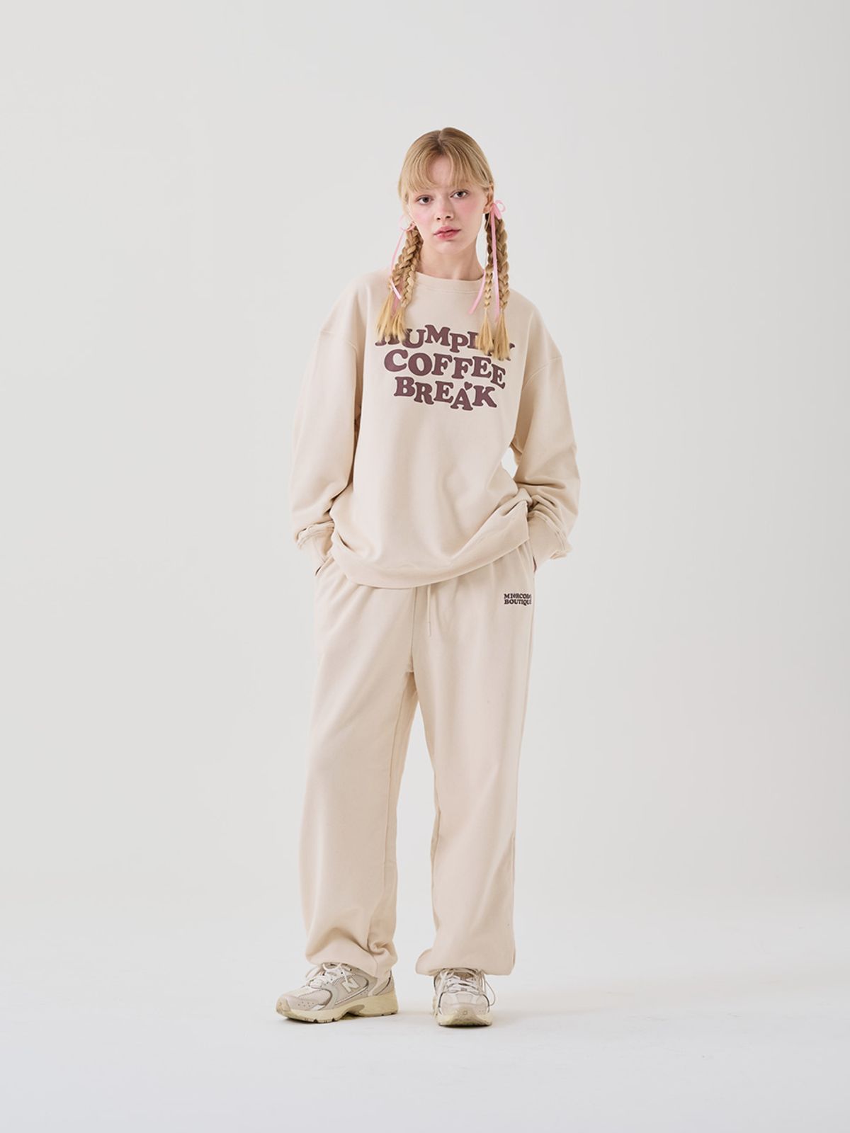 미에르꼴레스(MIERCOLES) HUMP DAY COFFEE BREAK SWEAT SHIRT [ivory]