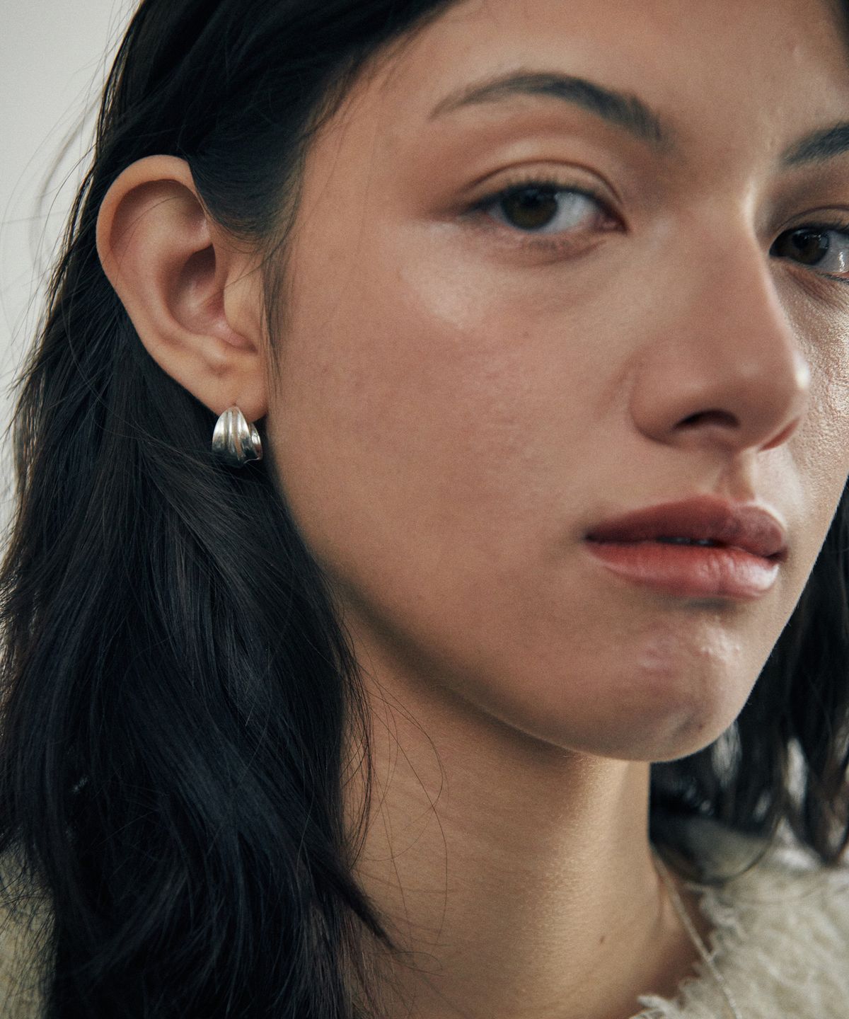 베흐트(VERTE) [925 silver] Deux.silver.203 / epais cote earring (silver)