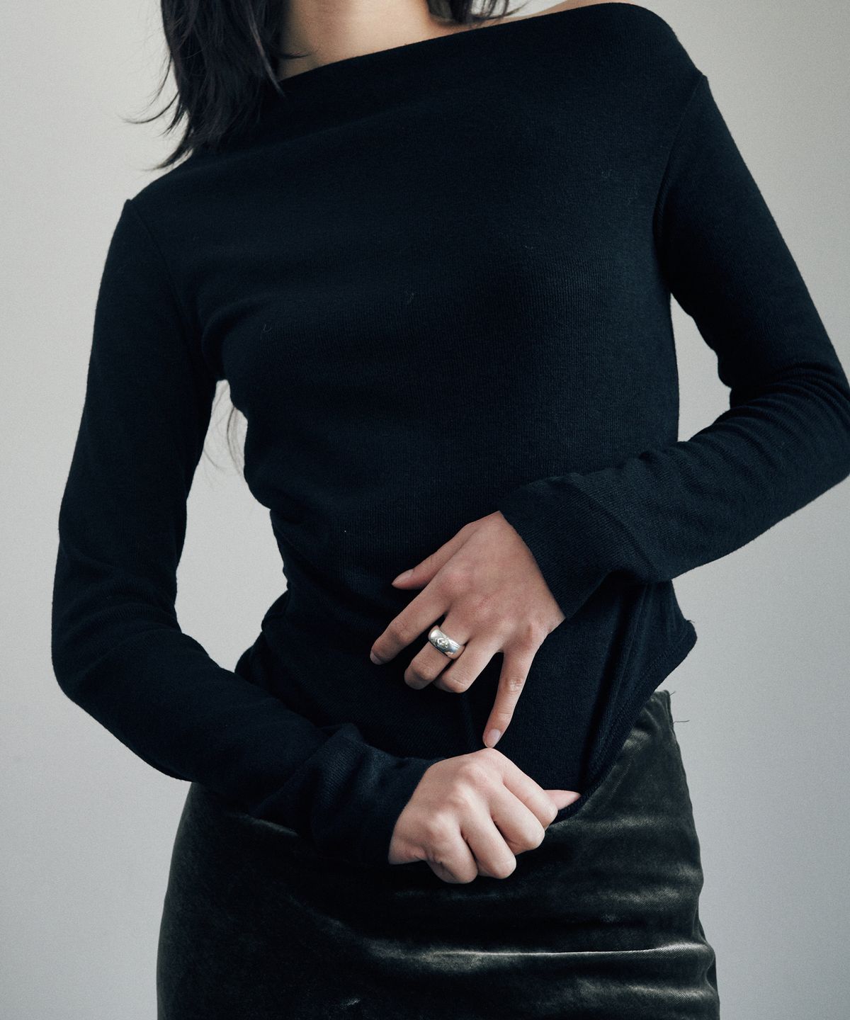 베흐트(VERTE) [925 silver] Cinq.silver.218 / grand plein ring
