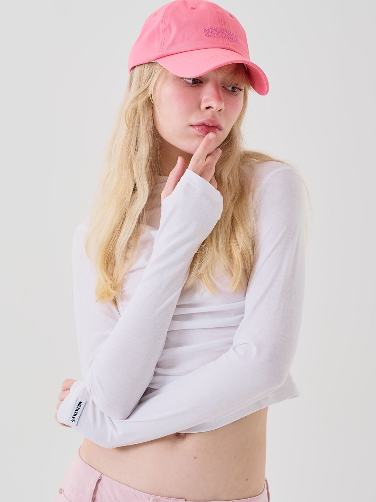 미에르꼴레스(MIERCOLES) MIERCOLES SIGNATURE BALLCAP [pink]