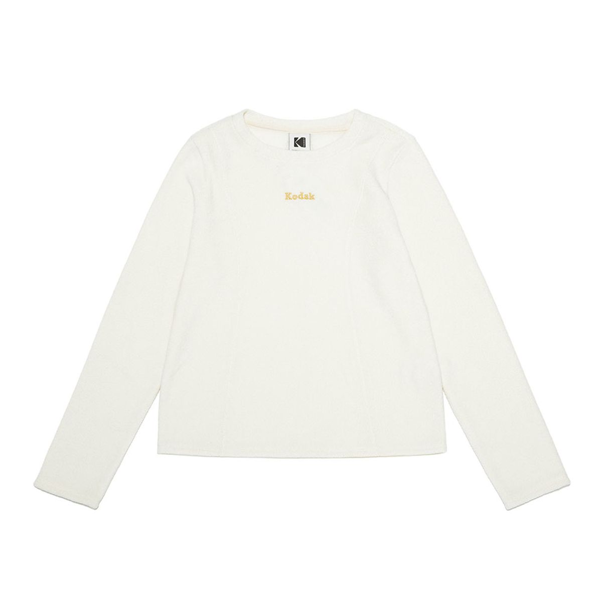 코닥(KODAK) 레터링 플리스 롱 슬리브 티셔츠 우먼 IVORY