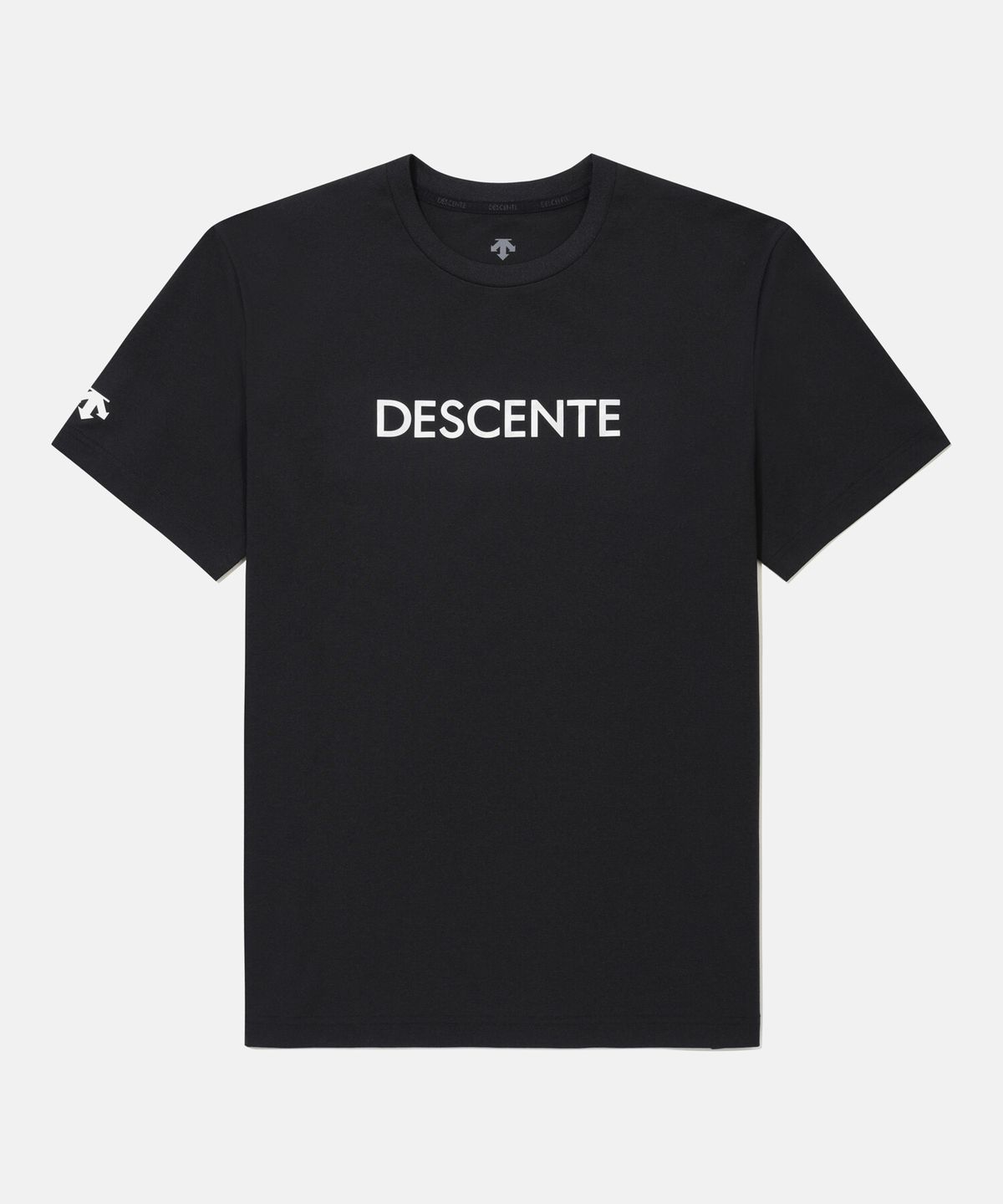 데상트(DESCENTE) 터프 워딩 반팔 티셔츠 블랙 SR323UTS73