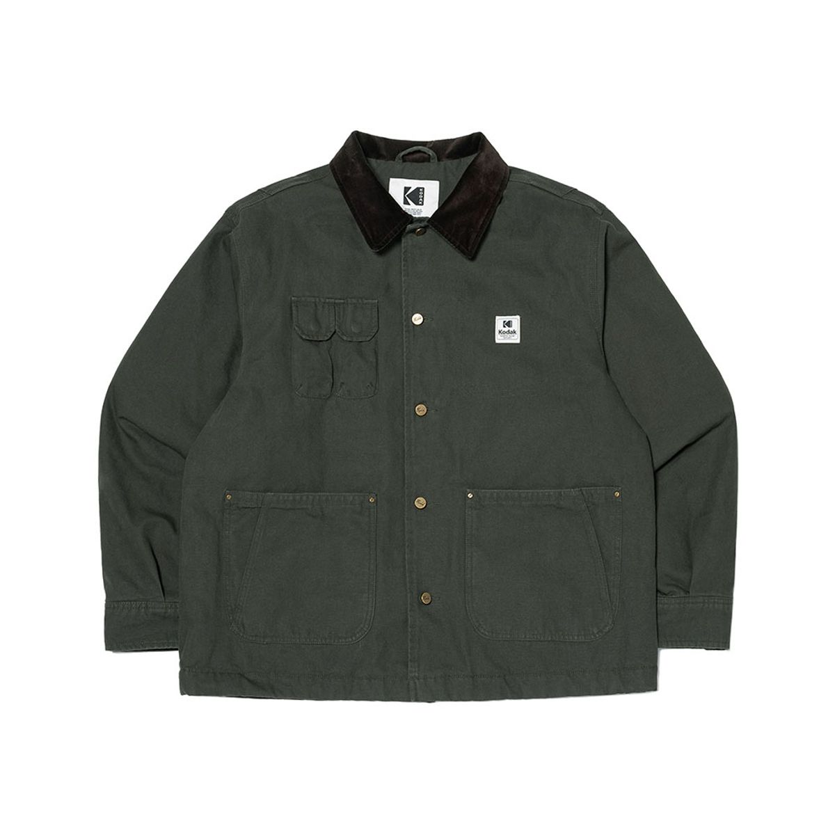 코닥(KODAK) 레시피 안감형 가먼트워싱 코튼 자켓 KHAKI