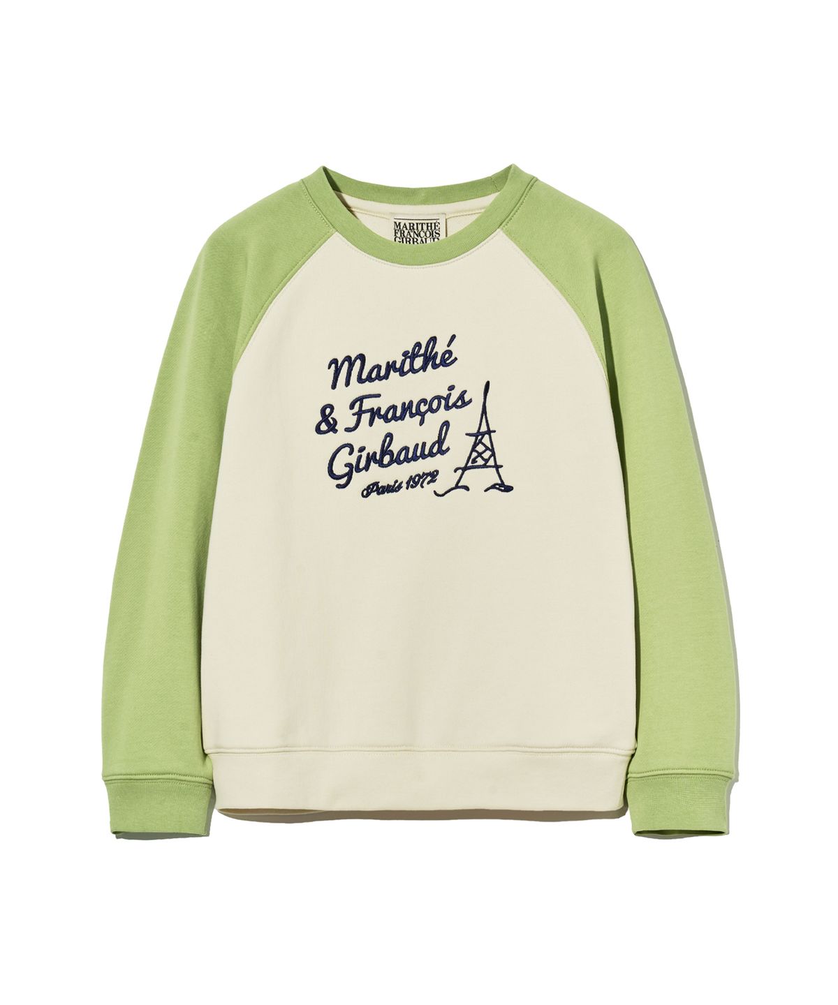 마리떼 키즈(MARITHÉ KIDS) KIDS COLOR BLOCK RAGLAN SWEATSHIRT light green