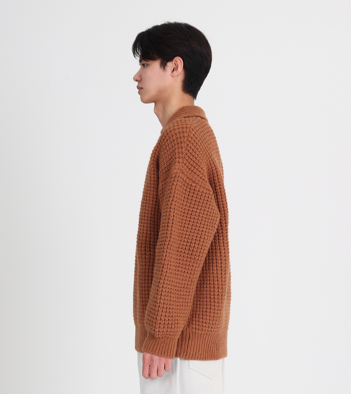 버튼서울(BUTTON SEOUL) 카라넥 울 니트 (브라운)