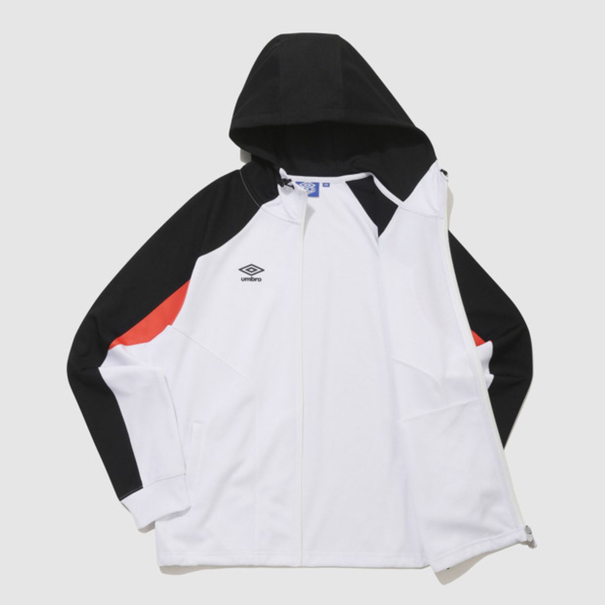 엄브로(UMBRO) PTR 프리 매치 니트 후드 집업 화이트(UQ121SFT11)