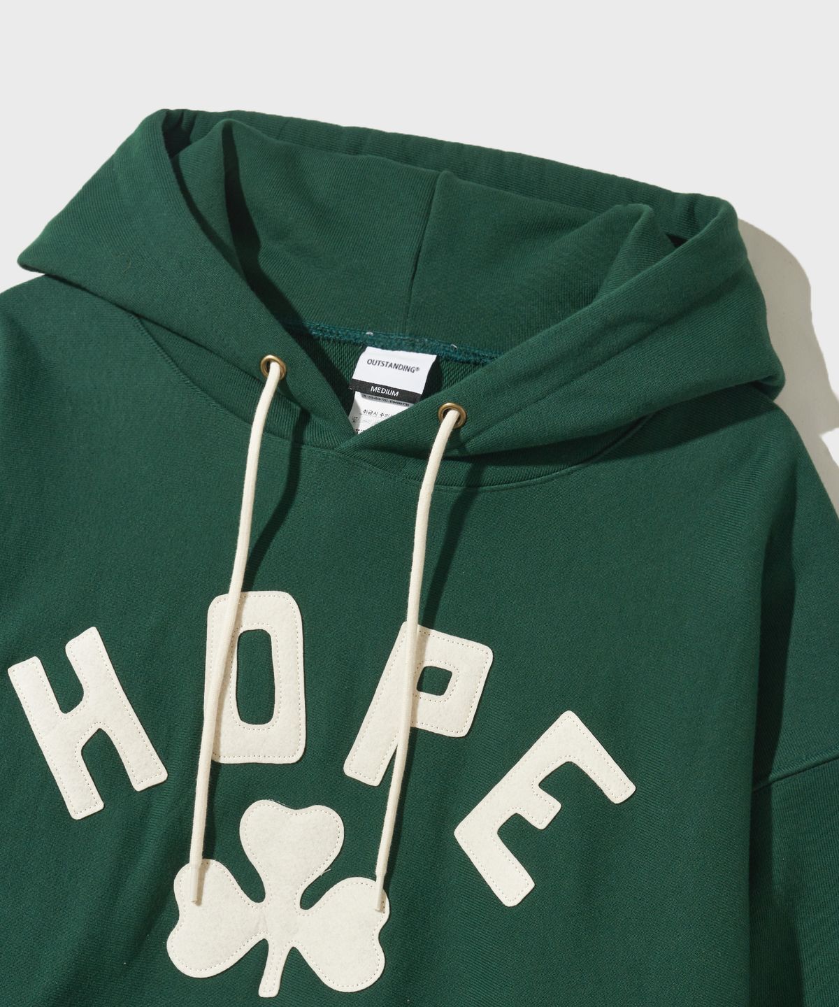 아웃스탠딩(OUTSTANDING) V.S.C HOOD SWEAT(HOPE)_GREEN