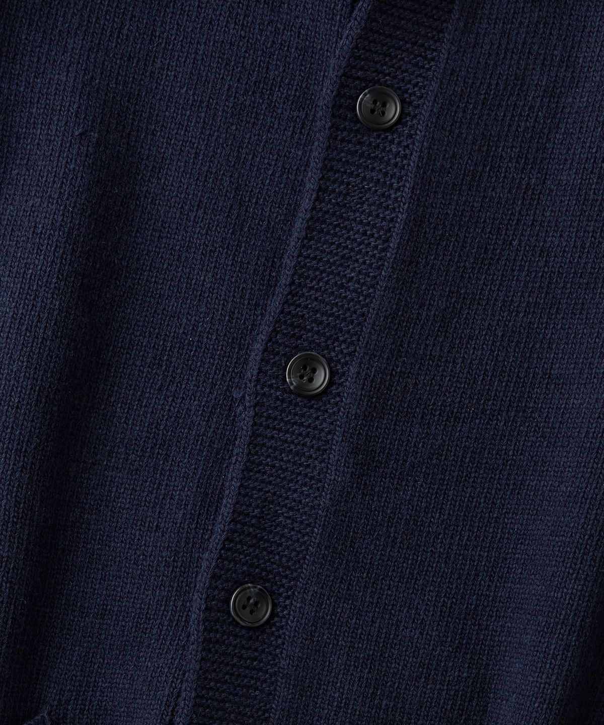 아웃스탠딩(OUTSTANDING) LAMBSWOOL FISHERMAN CARDIGAN_NAVY