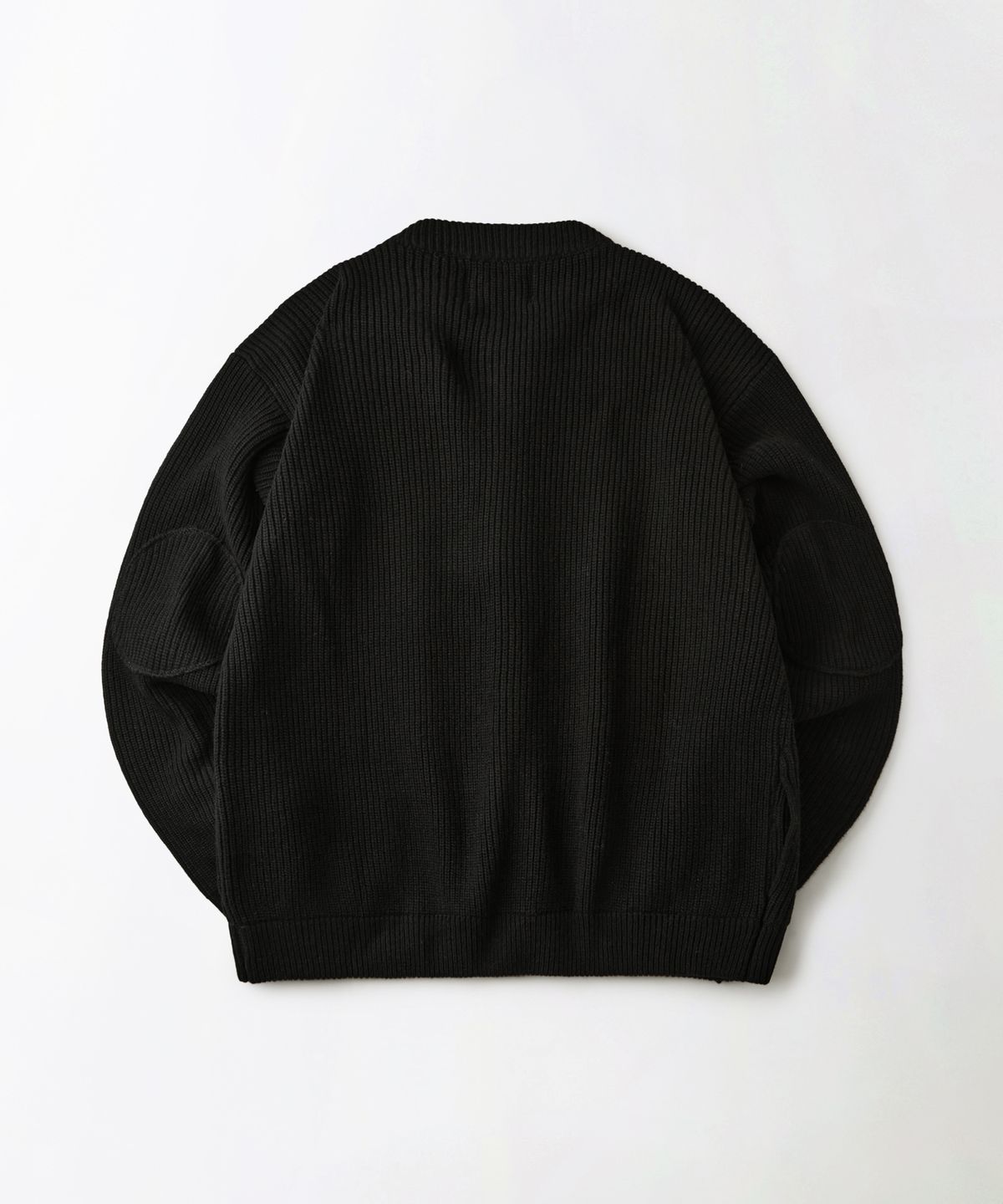 아웃스탠딩(OUTSTANDING) LAMBSWOOL ROUND NECK CARDIGAN_BLACK