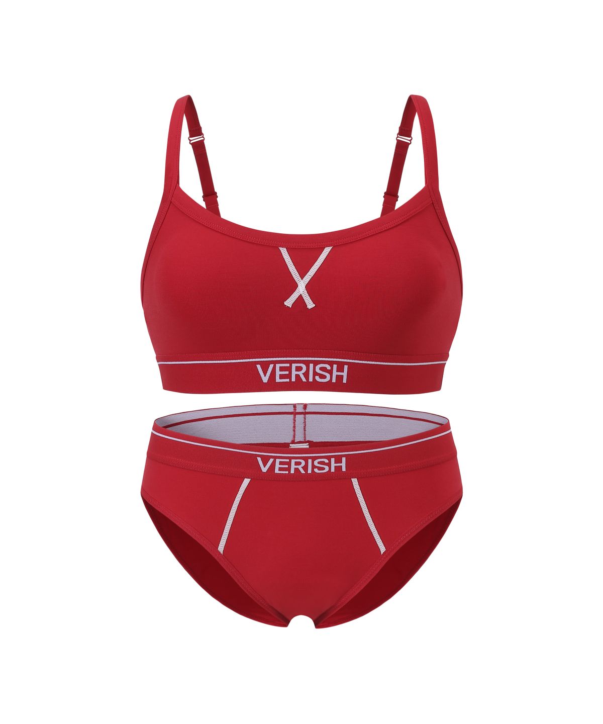 베리시(VERISH) 코튼스티치 브라탑 로고&팬티 로고 set