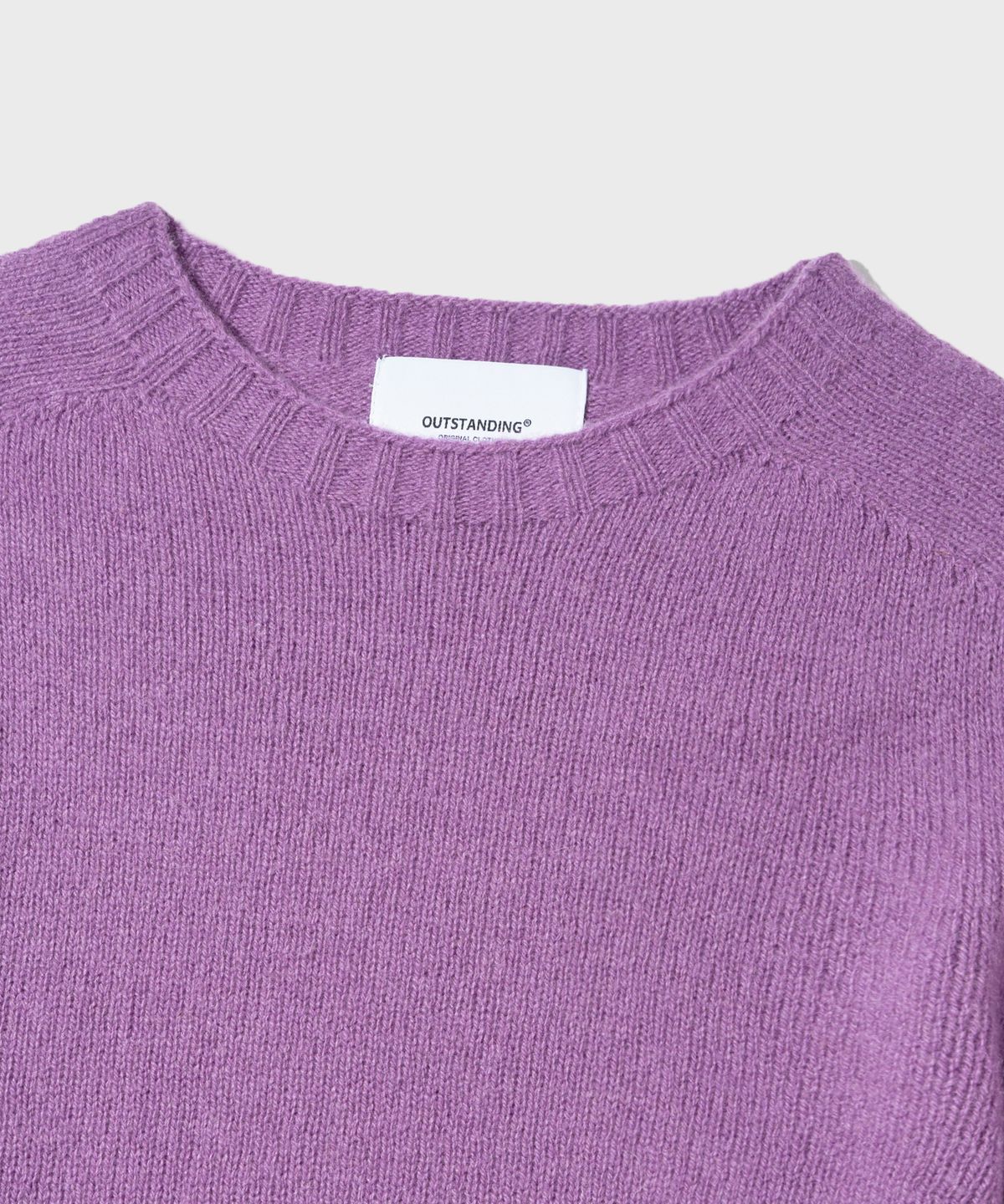 아웃스탠딩(OUTSTANDING) PURE WOOL WHOLEGARMENT KNIT_PURPLE