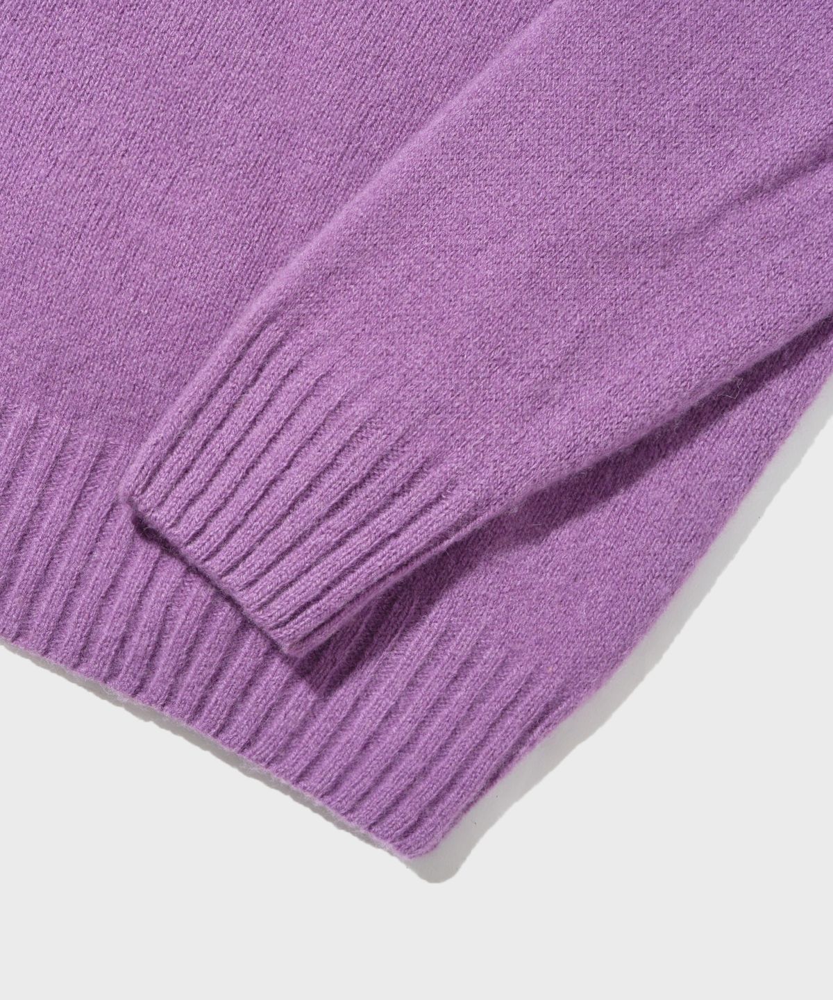 아웃스탠딩(OUTSTANDING) PURE WOOL WHOLEGARMENT KNIT_PURPLE