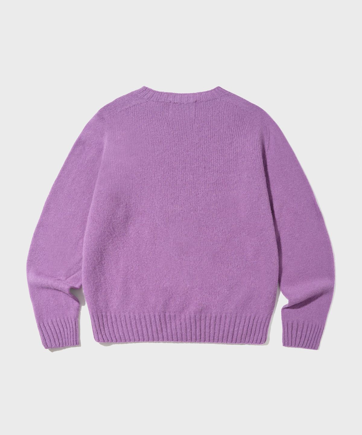 아웃스탠딩(OUTSTANDING) PURE WOOL WHOLEGARMENT KNIT_PURPLE
